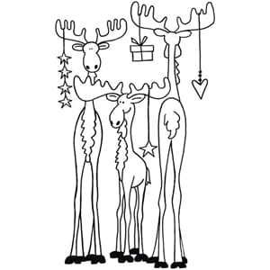 Montert stempel - Nordern lights, str 5x8cm