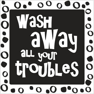 Stamps - Wash away all your troubles, 1/Pkg