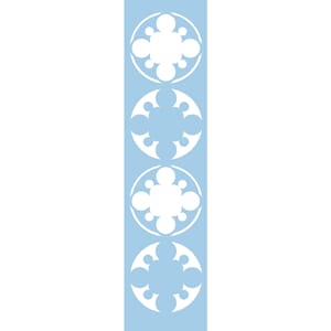 Sjablong - Sirkel ornament bord, 15x60 cm, 1/Pkg
