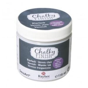 Chalky Finish clear varnish satin finish