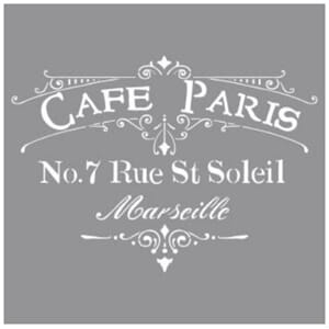 Stencil Café Paris 1/Pkg