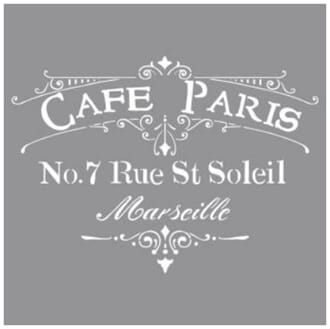 Stencil Café Paris 1/Pkg