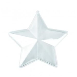 Delbar stjerne - ø 14 cm, 2 deler, plast