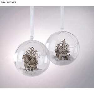 Delbare kuler m/åpning, str 8 cm, 6/Pkg