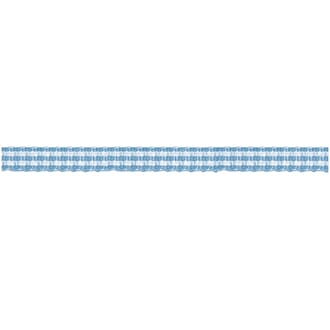 Dekorbånd - Lys blå og hvit rutet bånd, 5 mm