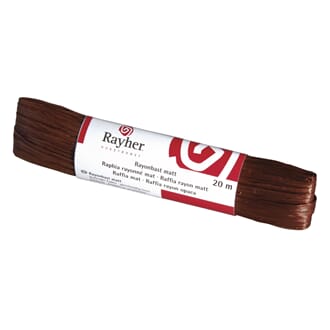 Bast bånd - Matt mørk brun, 20 m