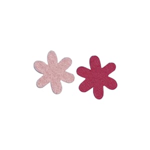 Filt blomst - Rosa/Lysrosa, str 3 cm