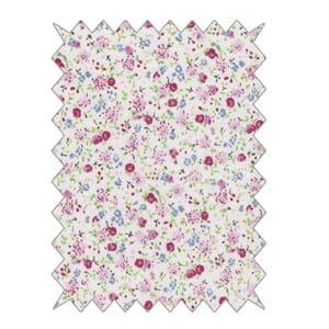 Tekstil lapp - Blomstret rosa, str 100x70 cm