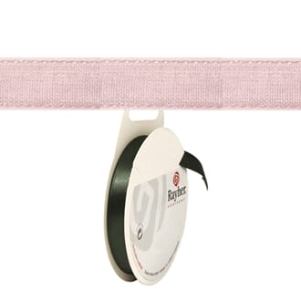 Sateng bånd 10 mm - Lys rosa, 10 meter