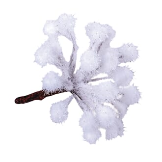 Dekorkvist med hvite bær, str 9 cm