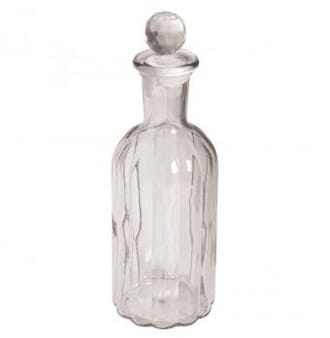 Glass dekor - Vintage flaske, 23 cm høy