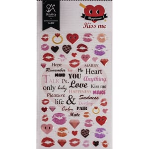 Stickers - Kiss me, 62/Pkg