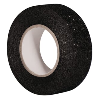 Glittertape - Sort, 15mm x 5 m