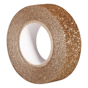 Glittertape - Brilliant gull, 15mm x 5 m