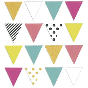 Små dekor vimpler - Stickers, 16/Pkg