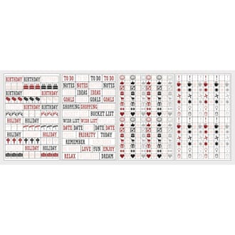 Planner stickers - Symboler, 4 ark
