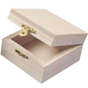 Treskrin med lukking, str 7.5x7.5x4 cm