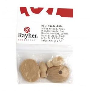 Trefigur - føtter & hender, 2 par