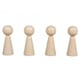Kropper av tre - str 6 cm, 4/Pkg