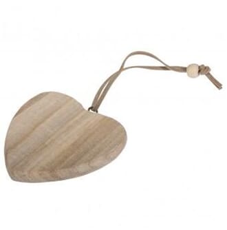 Trehjerte med oppheng, str 7 cm, 1/Pkg