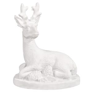 Polyresin - Hvit hjort, 1/Pkg