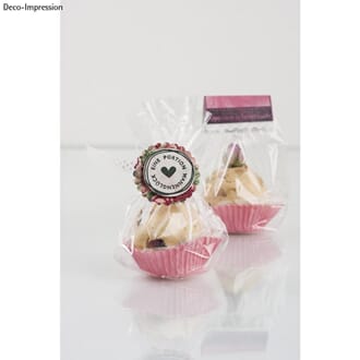 Cellofan poser med bunn, str 95x160mm, 10/Pkg