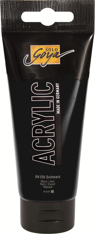 SOLO GOYA Akrylmaling - Black, 100 ml