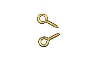 Opphengskroker - Brass, str 12x5 mm, 24 stk