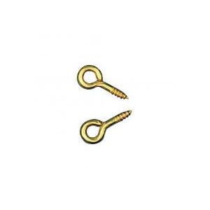 Opphengskroker - Brass, str 12x5 mm, 24 stk