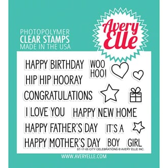 Avery Elle: City Celebrations Clear Stamp Set