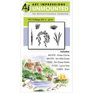 Art Impressions: Foliage Set 2 - Watercolor Cling Stamps
