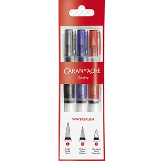 Caran d'ache: Waterbrushes, 3/Pkg