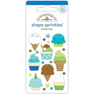 Doodlebug: Birthday Treats Sprinkles Enamel Shapes