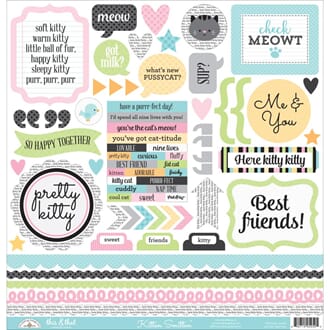 Doodlebug: This and That - Kitten Smitten Stickers, 12x12