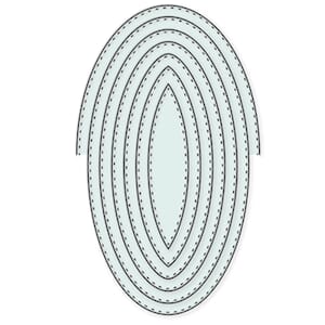Little Darlings: Basic Stitched Ovals - Dies sett, 7 stk