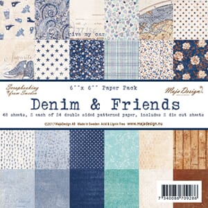 Maja Design: Denim & Friends - Paper stack, str 6x6 inch