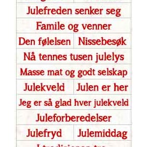 Papirdesign: Juleglede - Klistremerker med norsk tekst
