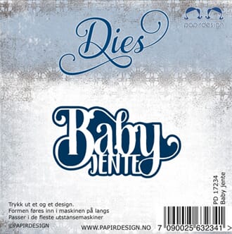 Papirdesign: Baby jente Dies, 2/Pkg