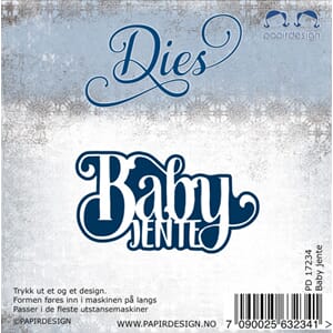 Papirdesign: Baby jente Dies, 2/Pkg