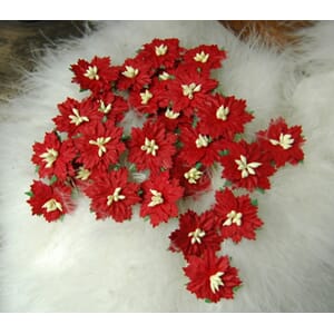 Papirdesign: Julestjerner, beige bær, 35/Pkg