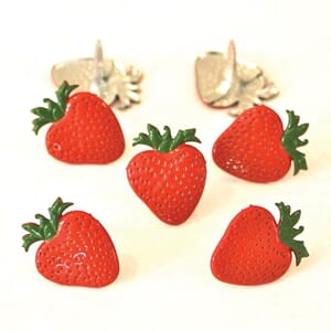 Eyelet Outlet: Strawberries - Shape Brads 12/Pkg