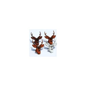 Eyelet Outlet: Deer Heads - Shape Brads 12/Pkg