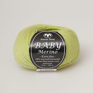 Baby Merino - Ljusgrön, 100% merinoull