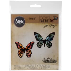 Sizzix: Mini Detailed Butterflies Thinlits Dies, 4/Pkg