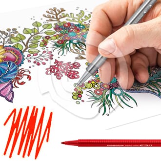 Staedtler: Triplus Fineliner - Rød,  1.0 mm