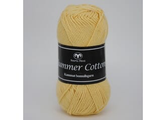 Svarta Fåret: Lysgul - Summer Cotton, 50 gram