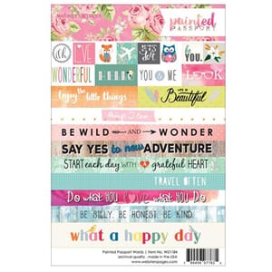 Websters Pages: Words - Painted Passport Stickers