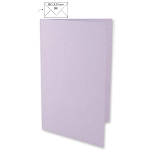 Doble kort B6 - Lavender , 5 stk