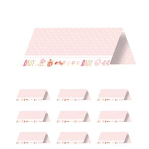 KMK: Bordkort - Baby Pink 10 stk