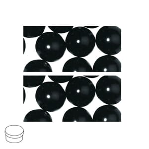 Renaissance 6mm - Black, voksperle av glass